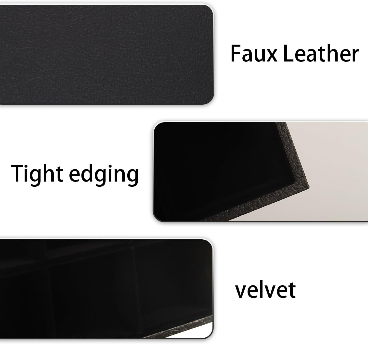 Rocutus Jewelry Organizer Tray,3 Pack Velvet 24 Grid Earring Holder Stackable Jewelry Tray Ring Storage Organizer, Velvet Jewelry Box, Gray, 14x10 - Necklace & Dresser Storage