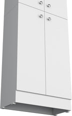71" Tall Kitchen Pantry Cabinet with Storage, Freestanding Cupboard Credenza Bufffet Hutch with 4 Doors & 5 Adjustable Shelves for Kitchen, Dining Room,White