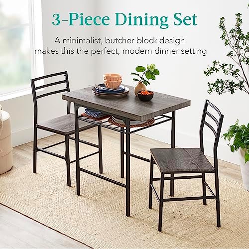 Best Choice Products 3-Piece Modern Dining Set, Space Saving Dinette for Kitc...