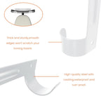 Ironing Board Hanger Wall Mount Ironing Board Holder Organizer Wall Rack for Laundry Rooms Space-Saving Storage Rack Hanging Shelf Hanger with Screws (White)