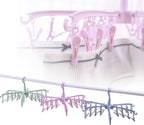 Foldable Drying Rack with 24 Clips for Drying Socks Lingerie Baby Clothes Drying Towels Rotatable Sock Drying Rack