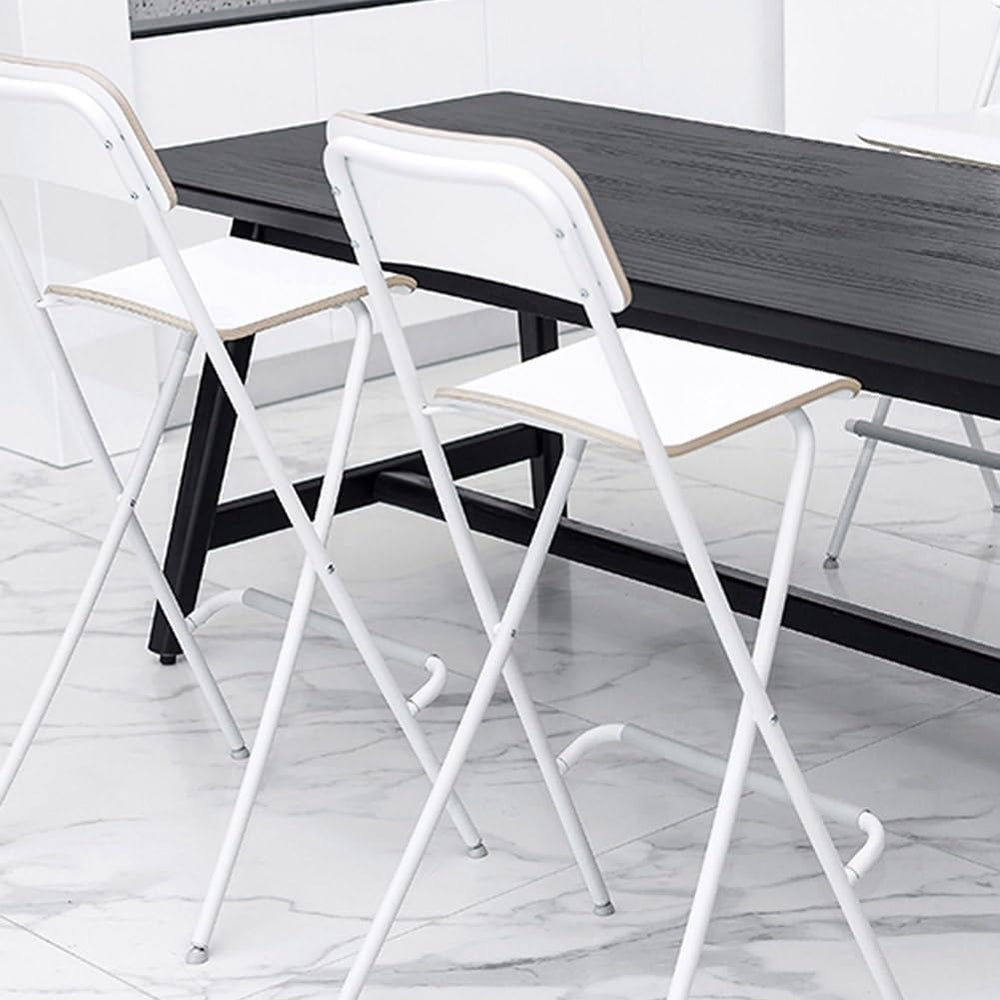 25in/29in Folding Breakfast Bar Stool, Modern Foldable Wooden Seat Tall Chair...