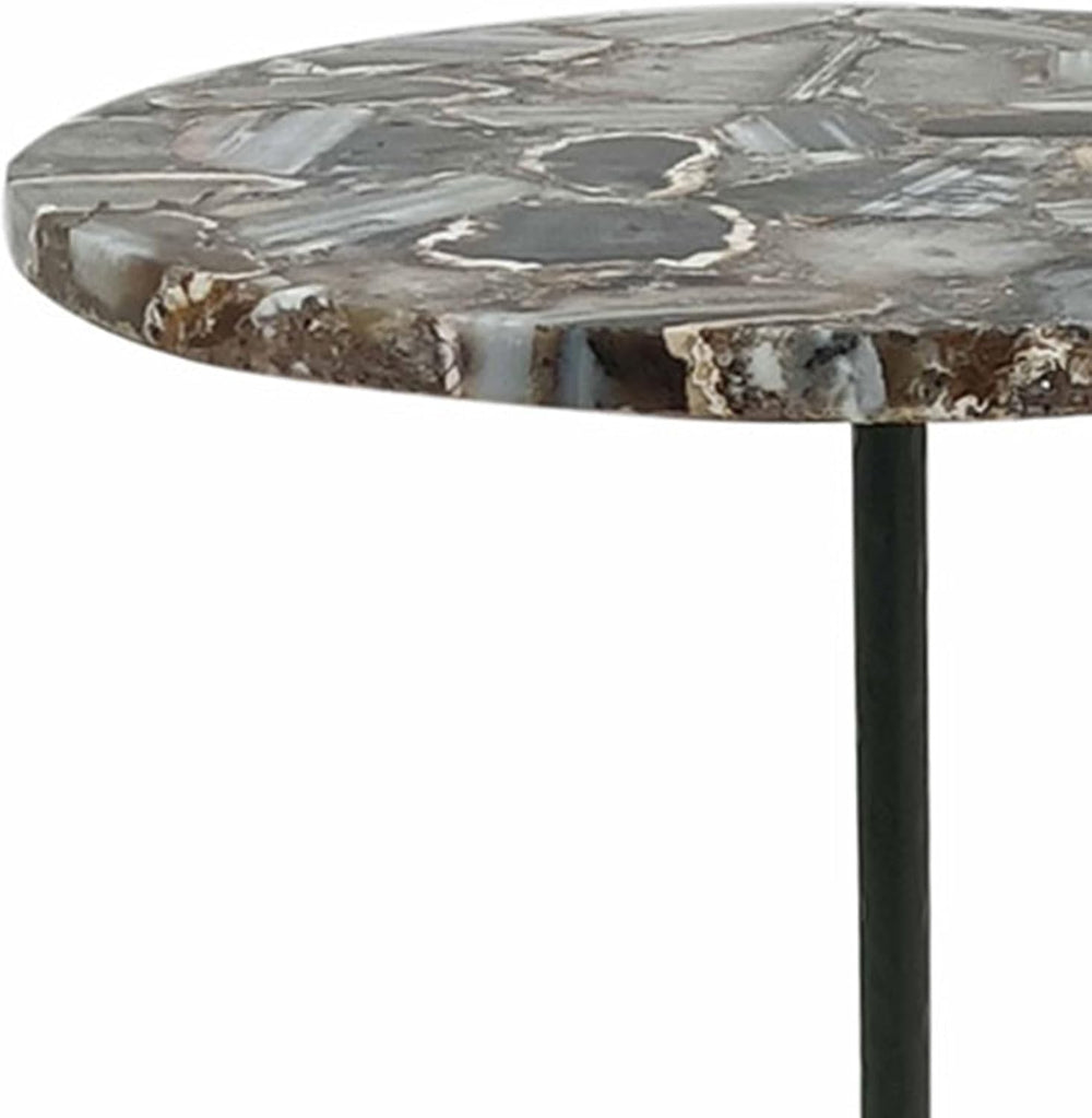 East at Main Agate Stone Cocktail and Martini Tables Set of 2 – Handcrafted A...