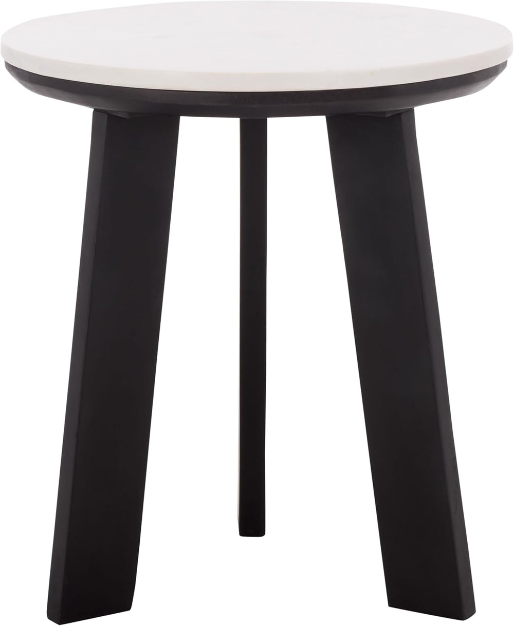 SAFAVIEH Home Collection - Sanji Marble Top Accent Table, Round Modern Side T...