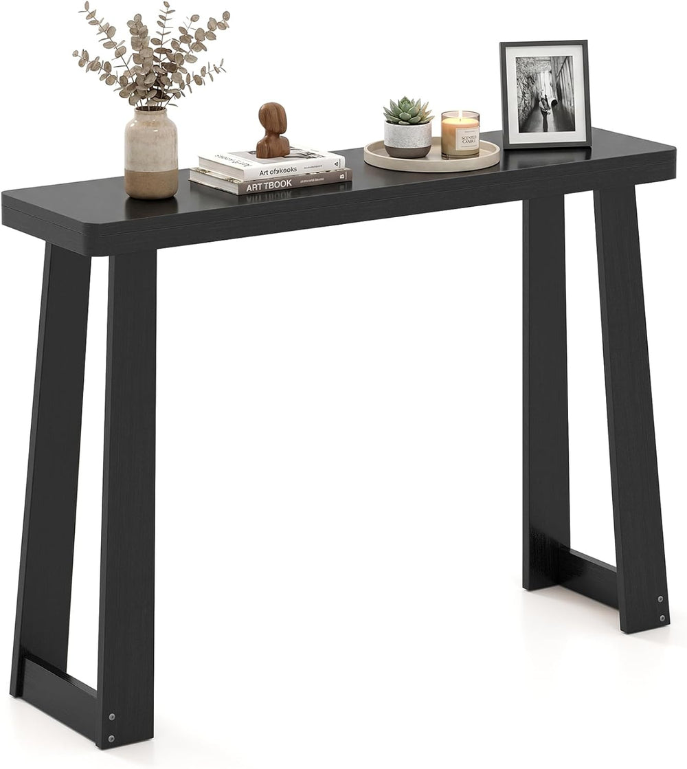 GOFLAME Solid Wood Console Table, 43” Narrow Long Sofa Tables Behind Couch, R...