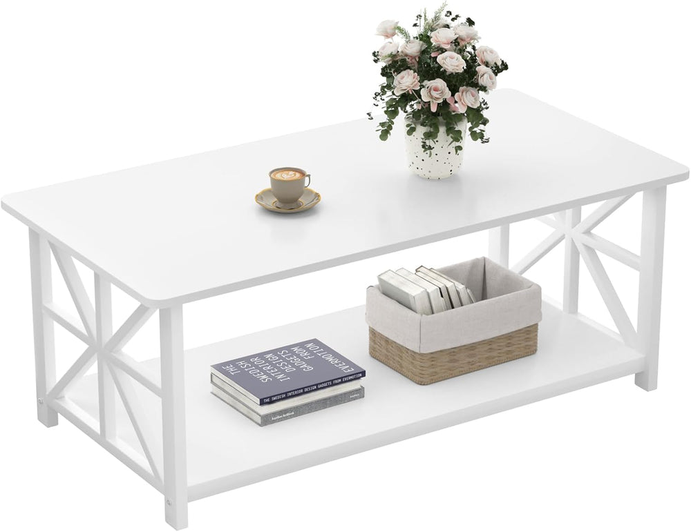 GreenForest Coffee Table for Living Room with Round Corners