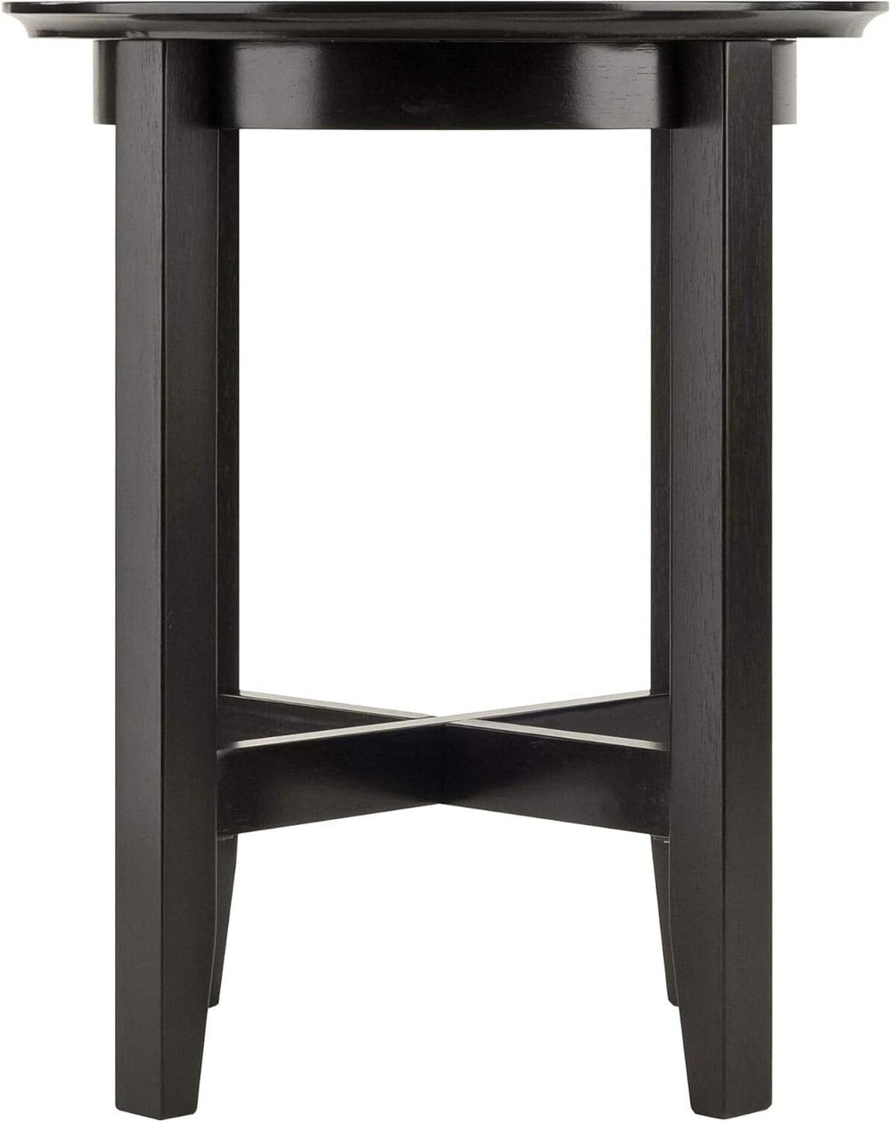 HomeStock Boldly Bohemian End Table - Artistic Design with Rich Espresso Fini...