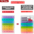 7 Times a Day Weekly Pill Box Organizer Case, Secure 7X Pillbox with Medication Schedule, Includes Premium Lifetime Subscription to Medisafe App (7 Time-a-Day)