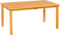 ECR4Kids 30in x 48in Rectangular Hardwood Table with 22in Legs, Kids Furniture, Honey