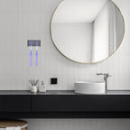 Wall-Mounted Toothbrush Holder with Cover, 2-Slot Organizer for Bathroom, Shower, Dorm, Cabinet (Clear)