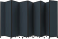 Versare Room Divider 360 Portable Wall Partition | Folding Panels | Large Freestanding Divider | Locking Wheels | Temporary Room Separator