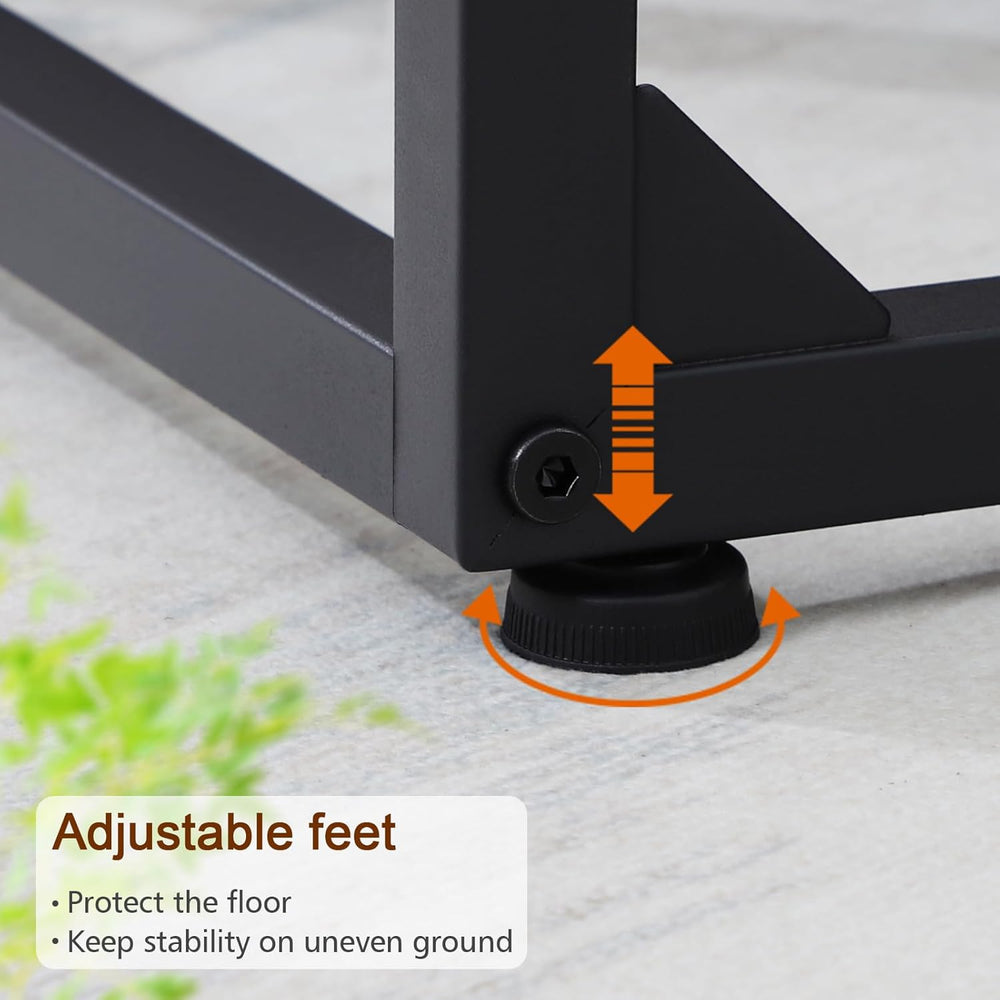 AMHANCIBLE C Shaped End Tables Set of 2, Couch Side Tables that Slide Under S...