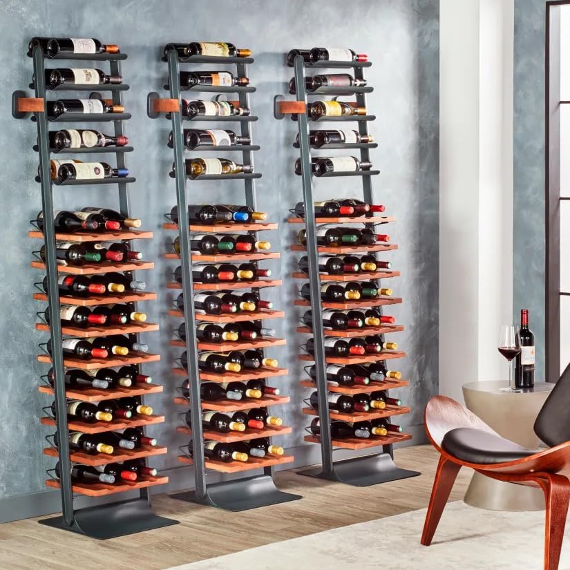 Wine Enthusiast Vino Galerie Leaning Ladder Wine Rack – 37-Bottle Wall Mounte...