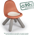 Smoby Life Kid Terracotta Chair - Indoor and Outdoor Use - Anti-UV Treated - Recycled Material - From 18 Months - Made in France