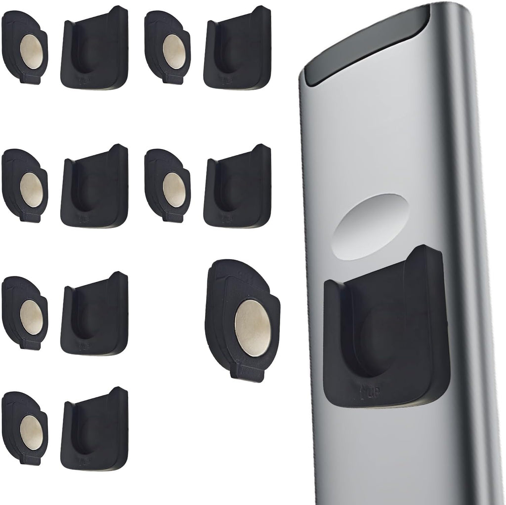 Magnetic Remote Control Holder Wall-Mounted Remote Holder Adhesive Strips Easy Installation for TV, Fan, and AC Remotes to Organize Home & Office (6 Pack)
