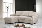 Container Furniture Direct Sectional Sofa with Storage – Modern Upholstered Living Room Couch, Reversible Chaise for Home, Apartment, Office, 81.9” L, Beige