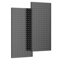 TORACK 2-Pack 12x24 inch Metal Pegboard Panels for Garage Wall, Tool Organizer Pegboard for Workbench, Workshop, Tool Storage Peg Board for Pegs(Black)