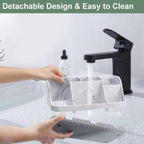Marble Bathroom Countertop Organizer - Detachable 7 Slots Kids Electric Toothbrush and Toothpaste Holde Drainage for Bathroom Accessories Organization Counter Vanity Storage, Grey