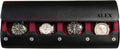 DailyWatch | Personalized Watch Roll Travel Case For 4 Watches - Handmade Genuine Leather Travel Case With Custom Engraving of Name or Initials - Black Cherry