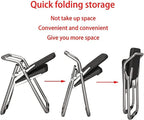 Portable Metal Foldable Chair with Padded Pu Leather Seat and Backrest Comfy Dining and Folding Stoo