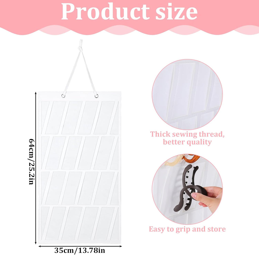 Claw Clip Organizer, 5 Tier Hanging Hair Clip Organizer, Hair Clips Holder for Wall, Door, Closet(NO ACCESSORIES INCLUDED)