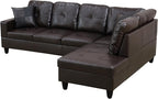 L-Shaped Combination Sofa Set, Luxurious Synthetic Leather Living Room Sofa, Suitable for Living Rooms, Bedrooms, Apartments, and Offices