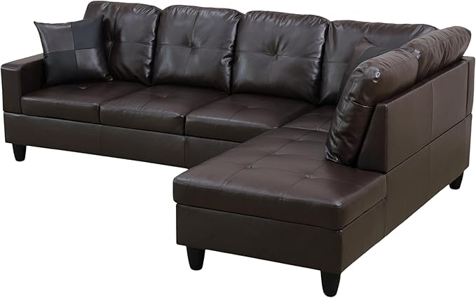 L-Shaped Combination Sofa Set, Luxurious Synthetic Leather Living Room Sofa, Suitable for Living Rooms, Bedrooms, Apartments, and Offices