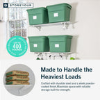 StoreYourBoard Heavy Duty Garage Shelf Wall Mount 1ft x 4ft – Wall-Mounted Shelving for Storage & Organization – Heavy Duty Garage Shelves for Tools, Bins, & Equipment – Holds 400 lbs - White