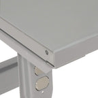 Global Industrial Fixed Height Workbench with C-Channel Flared Leg, Steel Top with Square Edge, 60"W x 30"D x 34"H, 2000 Lbs. Capacity, Gray, Industrial Workbench