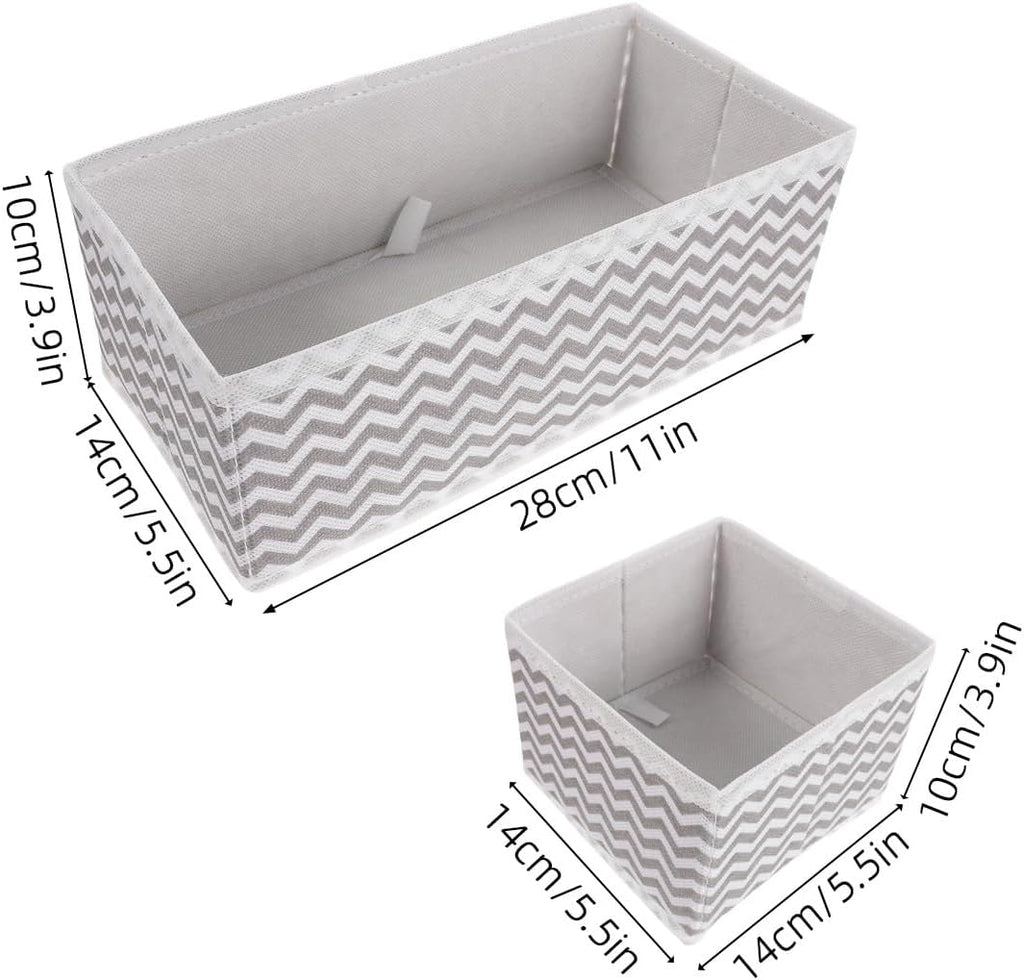 12pcs Socks Drawer Organizer: Underwear Storage Dividers - Closet Cabinet Dresser Storage Boxes For Stockings Leggings Bra Ties Closet Organization