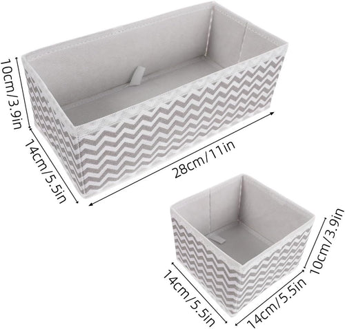12pcs Socks Drawer Organizer: Underwear Storage Dividers - Closet Cabinet Dresser Storage Boxes For Stockings Leggings Bra Ties Closet Organization