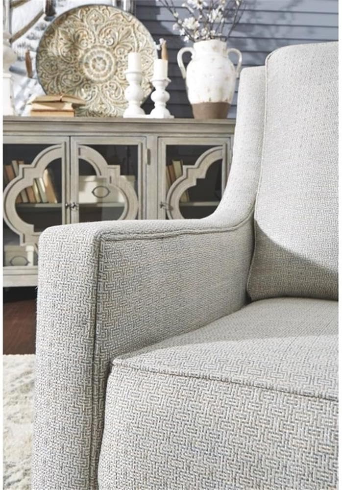 Signature Design by Ashley Kambria Contemporary Swivel Glider Nursery Accent Chair, Gray