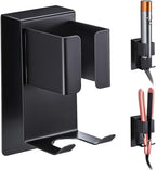 Curling iron Holder,Stainless Steel Hair Dryer Wall Mounted Storage Holder,Bathroom Styler Tool Organizer Storage Bracket for Hair Straightener
