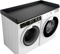 Kaboon Washer Dryer Countertop 58" x 28" Extra Large Version, Melamine Countertop with 3.5" Edge Rails, Laundry Room Organization, Black