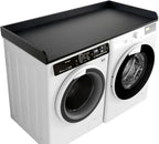 Kaboon Washer Dryer Countertop 58" x 28" Extra Large Version, Melamine Countertop with 3.5" Edge Rails, Laundry Room Organization, Black