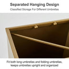 Metal Large Capacity Umbrella Storage Shelf Indoor Hotel Corridor Entrance Metal Stand Rack Modern Indoor Entryway Commercial Umbrella Holder(White)