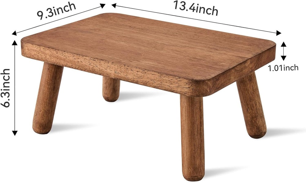 Wooden Step Stool Anti-Slip Step Stools for Adults Heavy Duty Stepping Stool ...