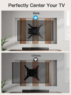 PERLESMITH Full Motion TV Wall Mount for 27-60 Inch Flat & Curved TVs, Single Stud TV Mount with Articulating Swivel Tilt - Wall Mount TV Bracket VESA 400x400mm up to 77 lbs, Perfect Center Design