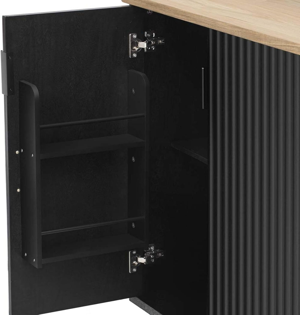 Kitchen Storage Islands and Carts with Drop Leaf Countertop Height-Adjustable...