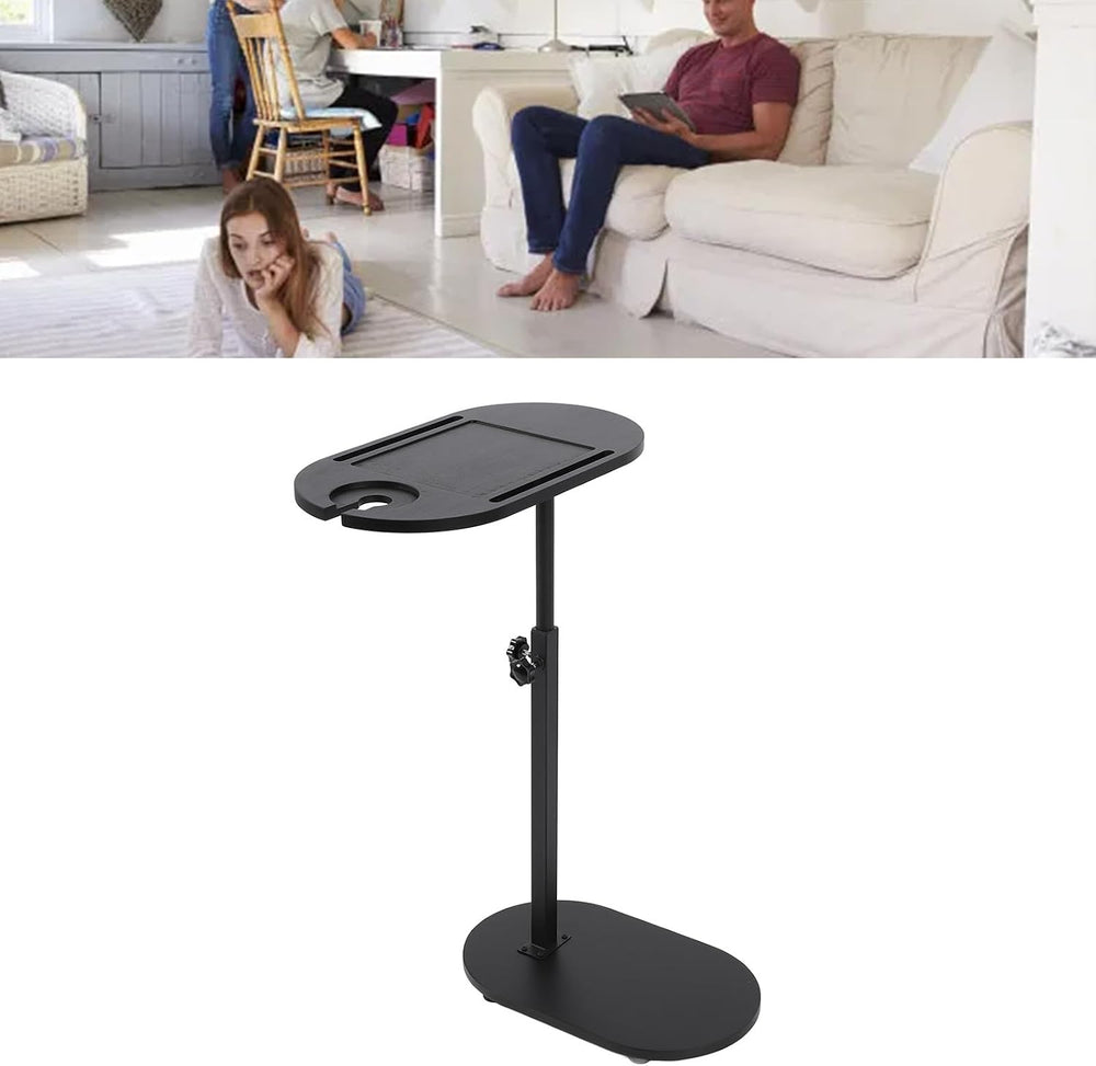 TOPINCN Small C-Shaped Side Table, Black, 40 x 22 x 32.2 Inches, Modern End T...