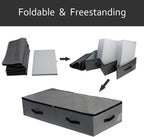 AMJ Extra Length Under Bed Storage Organization Containers for Shoes, Clothing, Bedding, 35.5 x 16.5 x 7“, Black Gray