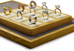Jewelry Tray Solid Wood Display Stand Ring Storage Jewelry Ring Display Props Tray