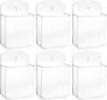 6 PCS Remote Control Holders Wall Mount, Self Adhesive TV Air Conditioner Remote Control Holder, Wall Mount Storage Box Organizer Wall Pen Holder Storage for Home Office School (Transparent)