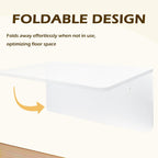 Laundry Folding Table, 40'' x 20'' Wooden Wall Mount Desk, Laundry Table for Folding Clothes, White, 40'' Length