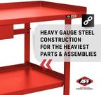 AFF 3995 Heavy-Duty Workbench, 61"" x 31"", 1 Drawer, 1,300 lb Capacity, Red