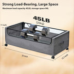 4-Packs Under Bed Storage with Wheels, Under The Bed Storage Drawers On Wheels, Rolling Underbed Drawers, Lockable, Heavy Duty, XXXXL Size 90L