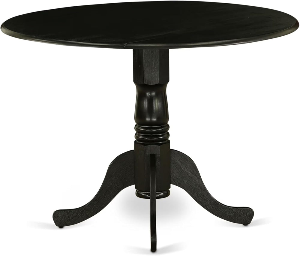 East West Furniture DLT-ABK-TP Dublin Dining Table - a Round Wooden Table Top...