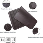 Silicone Dish Drying Mat for Multiple Usage,Easy clean,Eco-friendly,Heat-resistant Silicone Mat for Kitchen Counter or Sink,Refrigerator or Drawer Liner Coffee 3XL 28 inches x 18 inches