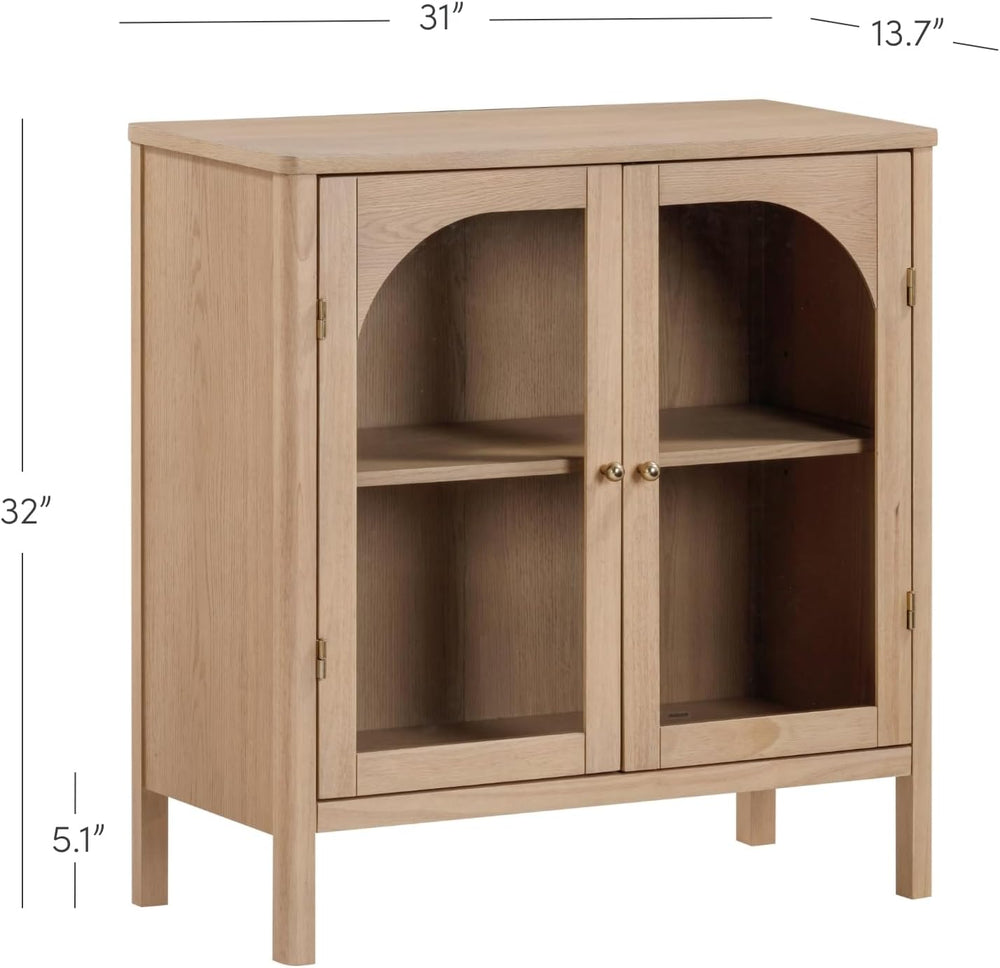 Nathan James Mason Modern Farmhouse Storage Cabinet, Free Standing Accent Sid...