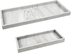 Countertop and Vanity Tray - 2 PC (11” and 7”) Shatterproof Silicone Kitchen and Bathroom Trays for Counter, Kitchen Soap Dispenser Tray, Vanity Trays for Bathroom, Perfume Key Tray